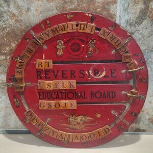 Vintage Cress Reversible Educational Board Cressco Educational Board Spelling Co